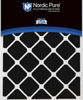 Close-up of Replacement Air Filters 20x25x5 With Carbon For Real Clean Air, MERV 15 Plus, Honeywell Compatible, 2 Pack