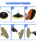 Water Grit Sandpaper Kit With 5 Inch Backing Pad installation steps for wet and dry grinding hook and loop discs and sander