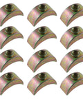 Heavy Duty Zinc Alloy Half Moon Wedge Nuts And Crescent Spacers For Furniture Joinery Rust Proof M6 Hardware, set of 12, 24x12mm.