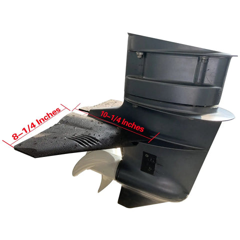 Hydrofoil Stabilizer For Outboard Motors And Stern Drives Dorsal Fin Style PA66 Black Plastic Fits 5 To 150 HP Outboards