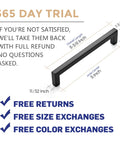 30 Pack Solid 5 Inch Center to Center Slim Square Bar Drawer Handles Matte Black for Kitchen Cabinets and Furniture.