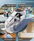 Super Fast Portable Money Counter With Automatic UV And Watermark Detection For Authentic Bill Verification High Speed Cash Counting Machine, positioned in a retail environment.