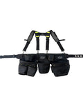 1680 Denier Poly Framer's Tool Belt With Suspenders Built Tough Ballistic Ripstop Fabric, 19 Pockets For Quick Access, Waist Fits Up To 52 Inches