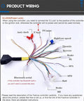 Wiring diagram for 72V 5000W Brushless DC Motor Kit with labeled connectors and e-lock instructions.