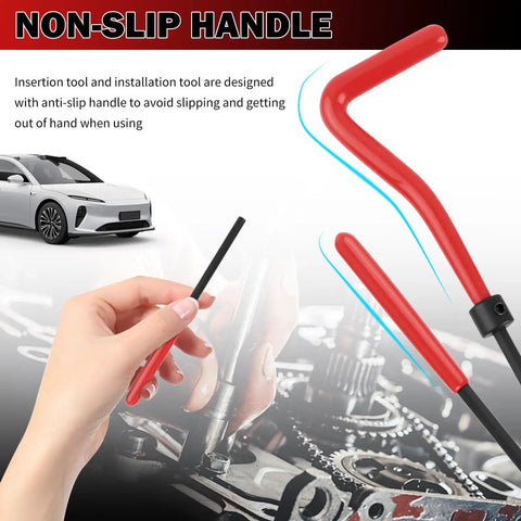 Pro Grade M5x0.8 Stainless Steel Thread Repair Kit DIY Rethreading Tool With Twist Drill for Internal Thread Hole Repair