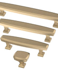 Champagne Bronze Gold Cabinet Knobs 10 Pack One And One Quarter Inch Beveled Hardware For Kitchen Cabinets Cupboards Dressers And Bathroom Vanities Freshen Up Your Space With Easy Install Durable Finish And Classic Look, showing different angles and styles of knobs and handles.