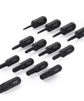 Tamper Proof Torx Bit Set 13 Piece T4 To T40 Security Bits Quarter Inch Drive Built From Industrial Grade S2 Alloy Steel
