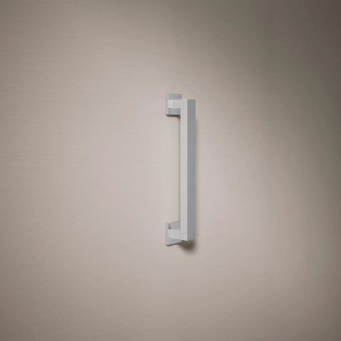 Square 12 Inch Grab Bar For Bathroom Safety And Accessibility, Durable Polished Chrome Bath Support Handle, mounted on wall