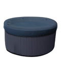 Round Hot Tub Cover For 90 Inch Spa, Waterproof UV Resistant Outdoor Protector With Elastic Hem, Blue on spa