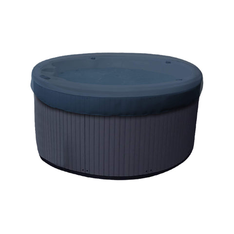 Round Hot Tub Cover For 90 Inch Spa, Waterproof UV Resistant Outdoor Protector With Elastic Hem, Blue on spa