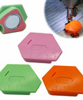 Magnetic Seam Guide Set For Sewing Machines Upgraded Polygonal Hemmer With Scale 3 Pack Quilting Tool in pink, green, and orange.