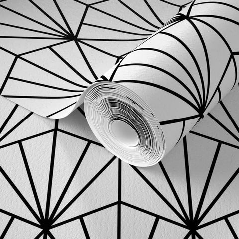 Top Shelf Black And White Pvc Free Type Ii Professional Wallpaper With Fresh Matte Linen Texture, 2x27 roll, geometric pattern for modern interiors.