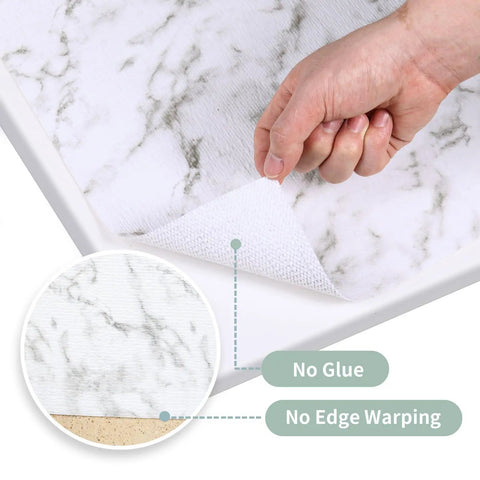 Heavy Duty 12X20FT White Marble Shelf And Drawer Liner Non Skid Waterproof Cabinet Paper For Kitchen Pantry Fridge Bathroom Vanity Easy Peel And Clean With Bonus Cutting Knife And Tape Included