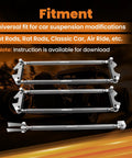 Parallel 4 Link Suspension Kit For Hot Rods And Rat Rods Weld On 24 Inch Steel Bars With Heavy Duty Heim Joints