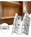 Two Piece Stainless Steel Spring Hinge Set For Cabinet Doors That Self Close And Keep It Quiet Folding Loose Leaf Wood Door Hinge