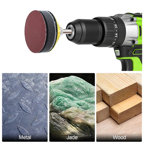 240 Piece 2 Inch Sanding Discs Pad Kit With Backer Plate And Soft Foam Buffers Pro Grade for metal, jade, wood surfaces.