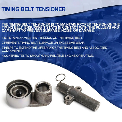 Honda Timing Belt Water Pump Kit With Beefed-Up Tensioners For Odyssey 2000-2004 tensioner close-up, steel components