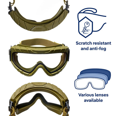 Xpect 4900 Safety Goggles With Dual Layer Lenses For Superior Impact Protection And Scratch Resistance Anti Fog And Anti UV ANSI Z87 1 Certified Eye Protection Glasses For Work Or Personal Use Olive Color