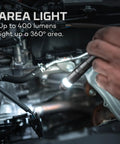 Orange Inspector 500 Plus Pen Light Rechargeable Pocket Led Flashlight 500 Lumen With Four Modes Turbo Strobe High Low Compact Pocket Tool For Inspections Automotive Home Diy And Everyday Carry used in an engine bay inspection