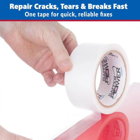 Clear Repair Tape 2 Inch By 20 Yards Semi Transparent Duct Tape For Discreet Repairs Waterproof Weather Resistant use
