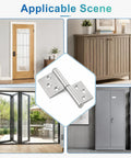 3 Inch Stainless Steel Lift Off Hinges Set Of 4 With Mounting Screws For Cabinets And Doors shown in applicable scenes.