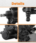 Close-up details of Solid Swap Direct Replacement Power Steering Gearbox For Toyota 4Runner And Pickup Trucks 1989 To 1991.