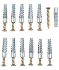 Heavy Duty Self Tapping Screws And Expansion Anchor Kit With Serrated Carbon Steel Fasteners, 50-piece, M6 M8 sizes