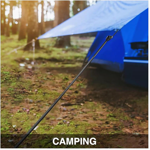 Heavy Duty 4 Pack 24 Inch Black Bungee Cords With Hooks For Camping Tents Tarps Luggage Racks Bikes Kayaks Cargo Securing 8mm