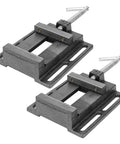 2 Pack 4 Inch Portable Drill Press Vise With Slotted Base Made From Durable Cast Iron for wood and metal clamping light duty