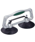 Heavy Duty Double Suction Cup Panel Lifter For Access Floor Systems Designed To Safely Lift Raised Computer Floors And Tile Panels Up To 75 Lbs Maximum Capacity Vacuum Handle Tool with black rubber cups.