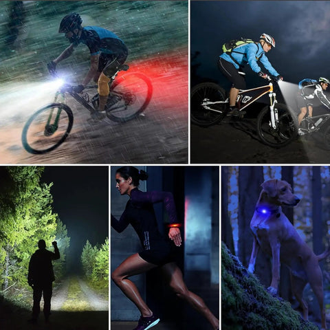 Beefy 900 Lumen USB C Rechargeable Front Bike Headlight And 5 Mode Taillight For Night Riding With 15 Total Modes Long Battery Life Fast USB C Charge Perfect For Cyclists And Commuters