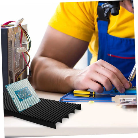 Technician using 2 Pack Antistatic PCB Storage Rack Kit With Grounding Wrist Strap For ESD Protection during circuit board handling