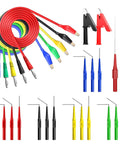 Back Probe Kit With Banana Plug To Copper Alligator Clips For Automotive Test Leads Set showing various probe pins and clips