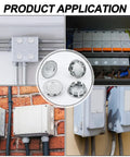 Heavy Duty Beefy Half Inch Knockout Seals For Electrical Boxes Snap In Place Steel Wire Mesh Rings visible in various electrical box applications.