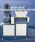 Front view of WYDDDARY biaxial shredder with 19 blades, 220V 7500W for plastic, rubber, wood, metal waste