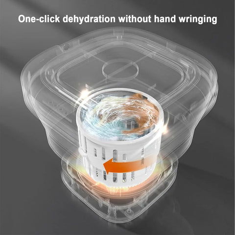 Image of Dope Compact Washer Dryer Pair With Snappy Touchscreen showing one-click dehydration feature for quick use.