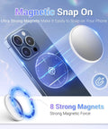2.2 Inch Magnetic Selfie Mirror For Rear Camera Wide Angle Convex Lens On Iphone 17 Air 16 15 14 13 12 Series magnetic ring adapter with strong magnetic force.