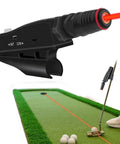 Indoor Golf Laser Putting Training Aid With Dual Modes For Alignment And Stroke Feedback, used on putting green with putter