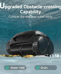 C2 Cordless Robotic Pool Cleaner for Inground Pools with Dual Filtration 180 Minute Run Time Dark Black underwater operation