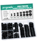 Rubber Grommet Kit 200 Pack With 7 Sizes For Firewall Holes And Cable Management Automotive Home Improvement Cord Pipe.