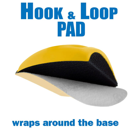 5 Inch Sanding Mouse Block With Hook And Loop Pad For Tight Spaces showing hook-and-loop wrapping pad detail