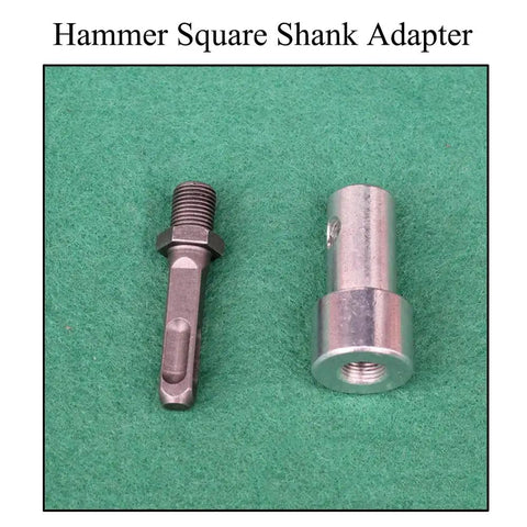 Auger Power Hammer Adapter For Garden And Earth Augers Heavy Duty 45 Steel Hammer Drill Bit Attachment on green background