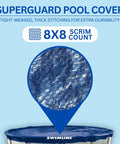 Winter Pool Cover For 24 Ft Round Above Ground Pools Heavy Duty All Weather Debris Shield Snow And Leaves Protection 27 Ft Coverage