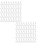 Heavy Duty Bulk Pack Of One Hundred Rock Solid Steel Eye Screw Ceiling Hooks For Indoor Outdoor Wall Hanging Art Decor And Keys Top Notch Build No Sweat Install arranged in neat rows.