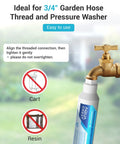 Inline Water Filter For Car Washing And Yard Cleaning, Reduces Hard Water Spots And Softens Water attached to garden hose