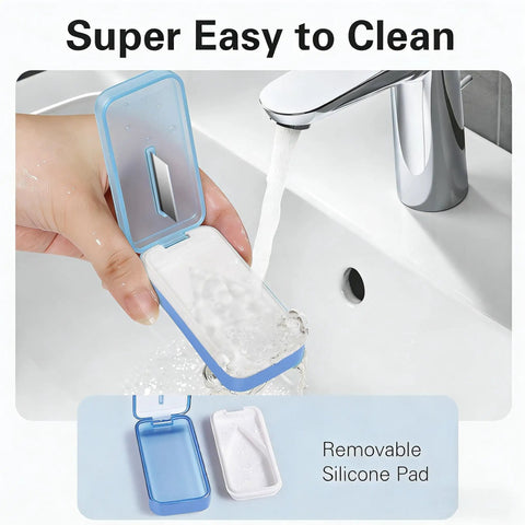 Pill Cutter With Removable Silicone Liner For Tiny And Large Pills No Fuss Sleek Pill Splitter easy to clean under faucet