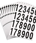 Self Adhesive Vinyl Address Numbers Stickers, 240 Pieces On 10 Sheets, Reflective And Weatherproof, Waterproof Peel And Stick Decals