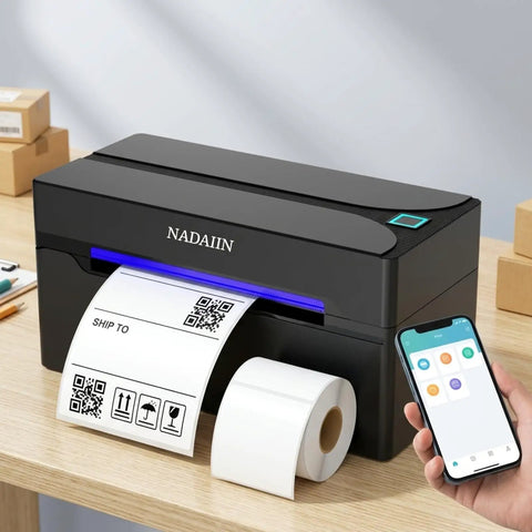 Wireless Mobile Thermal Label Printer Cranks Out 4x6 Postage and Parcel Stickers On The Fly Thanks To Easy Bluetooth Pairing.