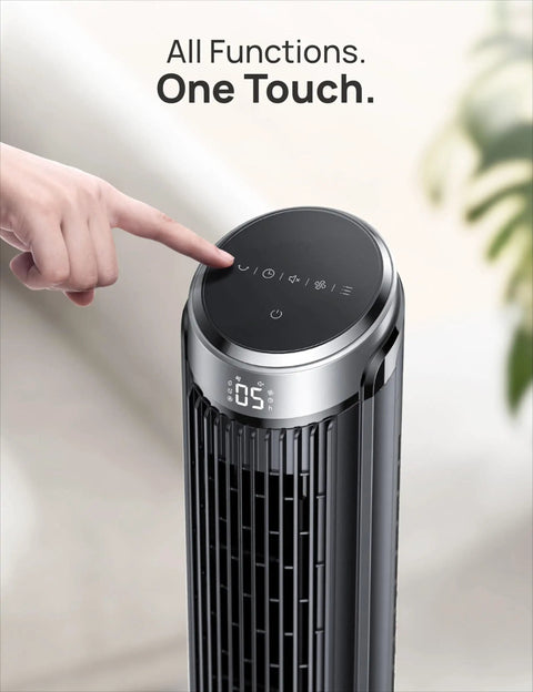 Ultra Stealthy Tower Fan For Bedroom Delivering Crisp Cool Breezes And Dead Silent Operation At Twenty Eight Decibels So You Can Chill Out All Night With Flexible Oscillation Timing