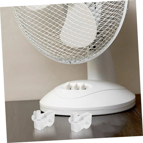 4 Pack Plastic Oscillating Fan Motor Brackets For Electric Fans, Beefed Up Heavy Duty Stable Cooling Equipment Accessories For Warehouse Ventilation, Quiet Vibration Reducing Fan Head Support Mounts, white plastic